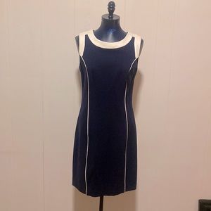 Pink Tartan navy/white dress; new with tags, size medium